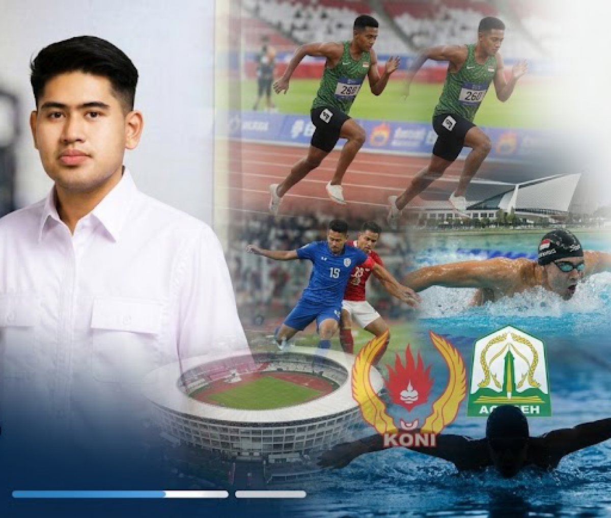 Atlet kontingen Aceh Barat menjalani sesi latihan bersama.